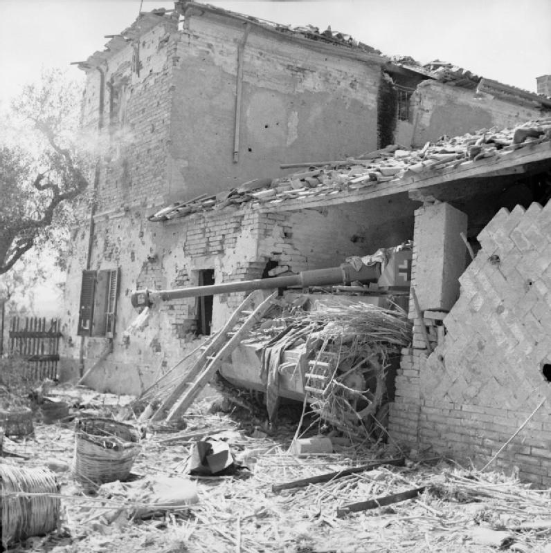 Abandoned German PzKpfw IV tank