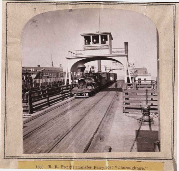 1568. R. R. Freight Transfer Ferry-boat, Thoroughfare. 1860 : 1870