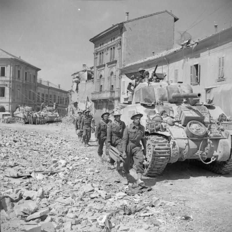 Sherman tanks in Portomaggiore